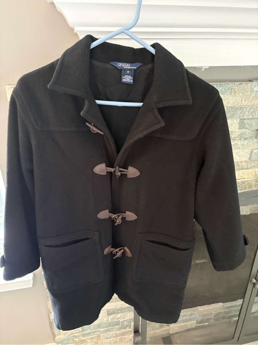 LAUREN Ralph Lauren youth Black Wool Toggle Coat